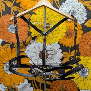 KILLSTAR Wanda Faux Leather Black & Gold Harness 3x/4x